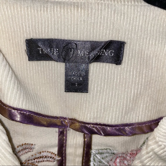 Corduroy embroidered blazer jacket - Picture 7 of 10